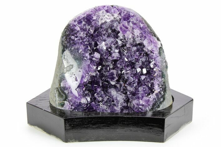 Amethyst Cluster With Wood Base - Uruguay #253142
